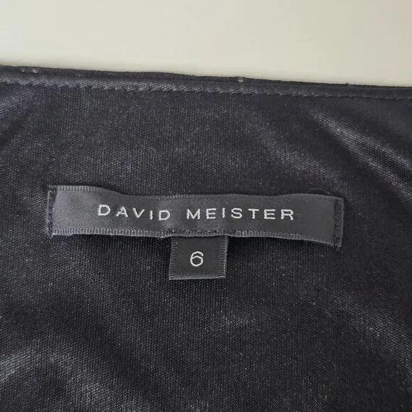 David Meister Black Cold Shoulder Dress Stretch‎ Anti-Wrinkle Womens 6 - Picture 5 of 14